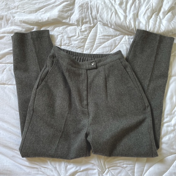 Willow Ridge Pants - 100% Wool High waisted Dress Slacks Size 12